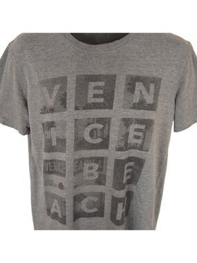 Venice Beach T Shirt Mens Size Medium Gray Travel Destination Tee